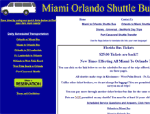 Tablet Screenshot of miamiorlandoshuttle.com